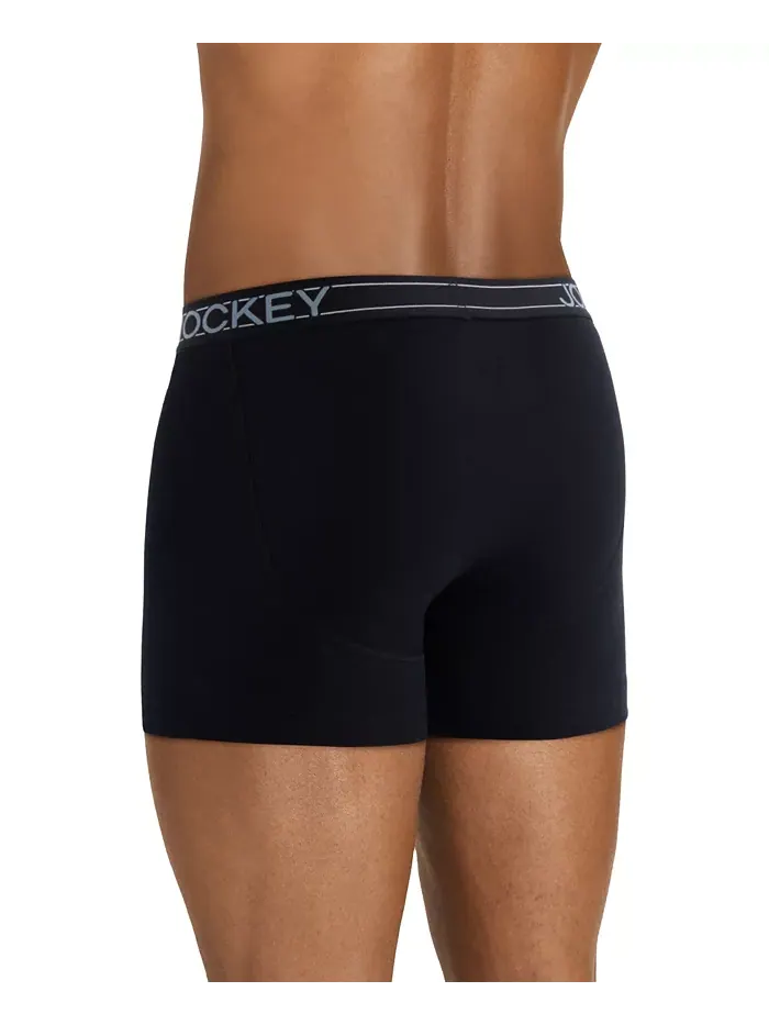 Мужские боксеры Jockey Lightweight Cotton Blend 5", 4 штуки в упаковке — изображение 6 из 7, синий