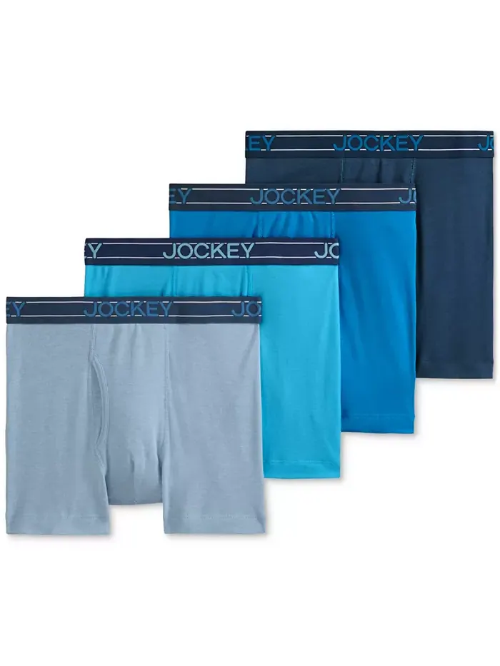 Мужские боксеры Jockey Lightweight Cotton Blend 5", 4 штуки в упаковке
