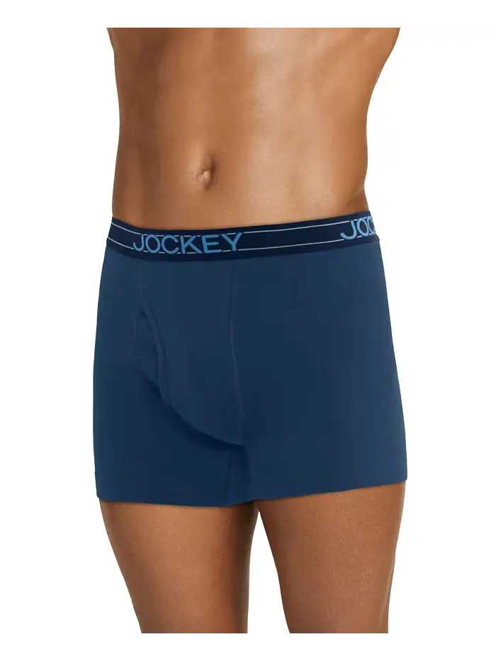 Мужские боксеры Jockey Lightweight Cotton Blend 5", 4 штуки в упаковке — изображение 2 из 7, синий
