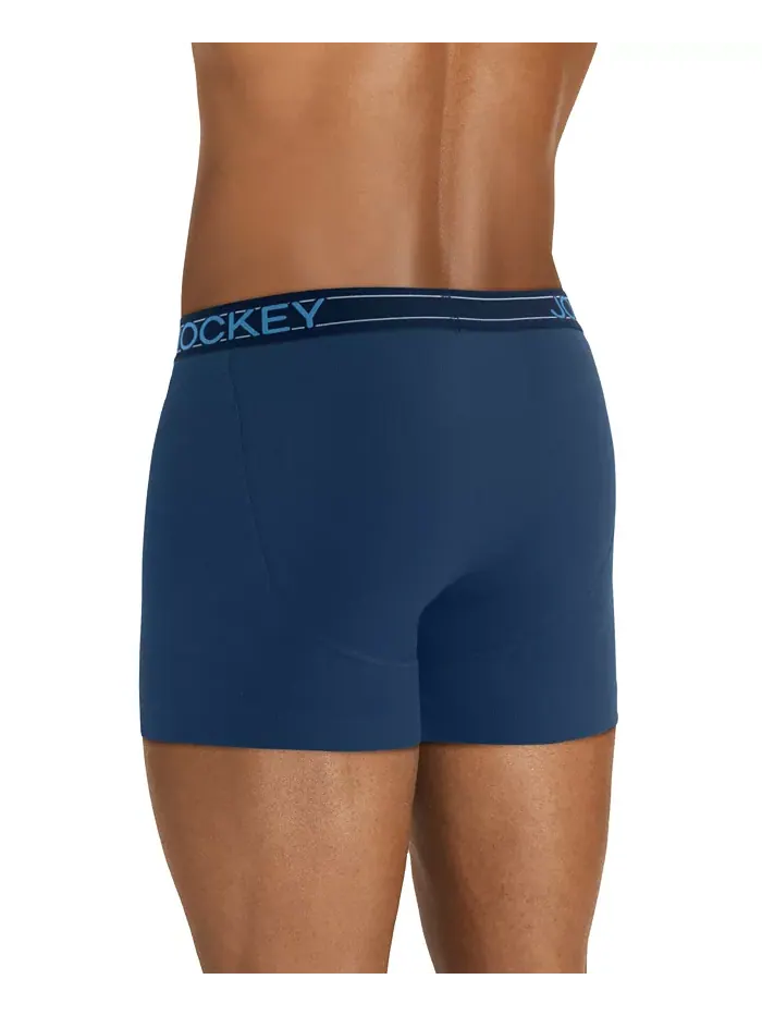 Мужские боксеры Jockey Lightweight Cotton Blend 5", 4 штуки в упаковке — изображение 3 из 7, синий