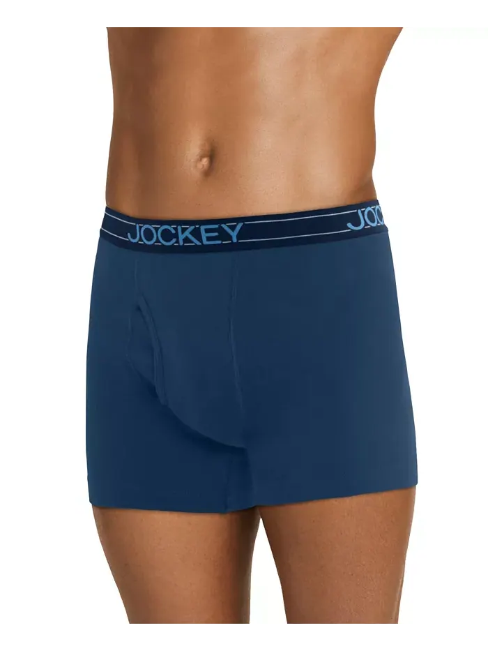 Мужские боксеры Jockey Lightweight Cotton Blend 5", 4 штуки в упаковке — изображение 4 из 7, синий