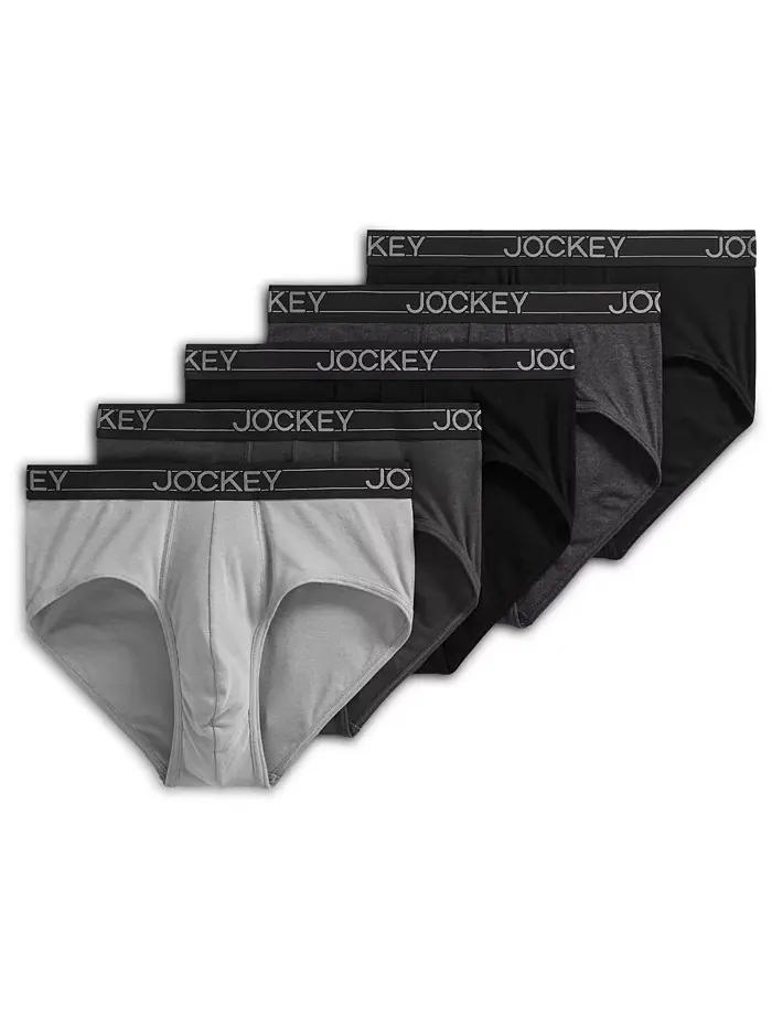 Мужские трусы-боксеры из легкой хлопковой смеси с логотипом, 5 шт Jockey