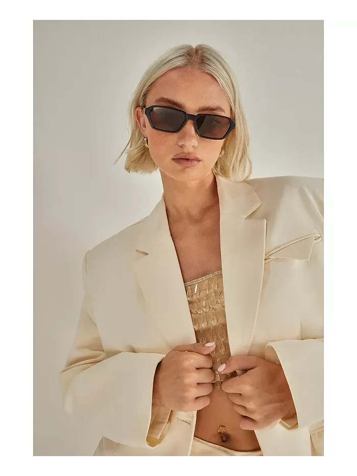 Женский твиловый блейзер свободного покроя Nasty Gal — изображение 3 из 8, бежевый