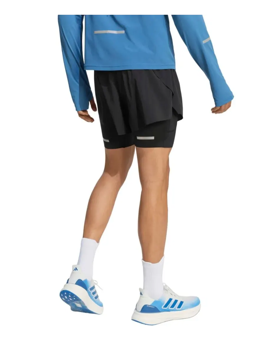 Мужские беговые шорты adi365 Climacool 2-в-1 Adidas — изображение 3 из 3, черный