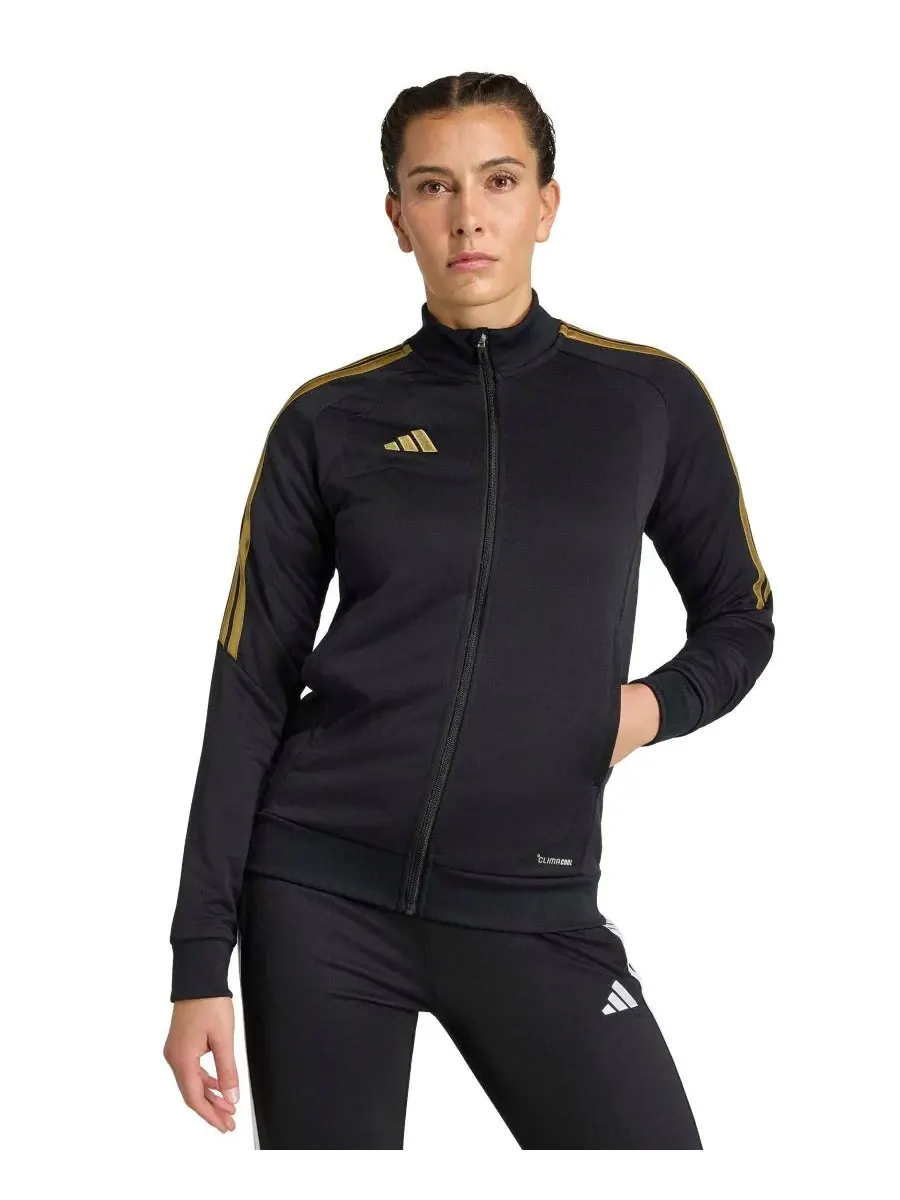 Женская куртка Tiro 26 Adidas — изображение 1 из 5, черный/темный золотистый