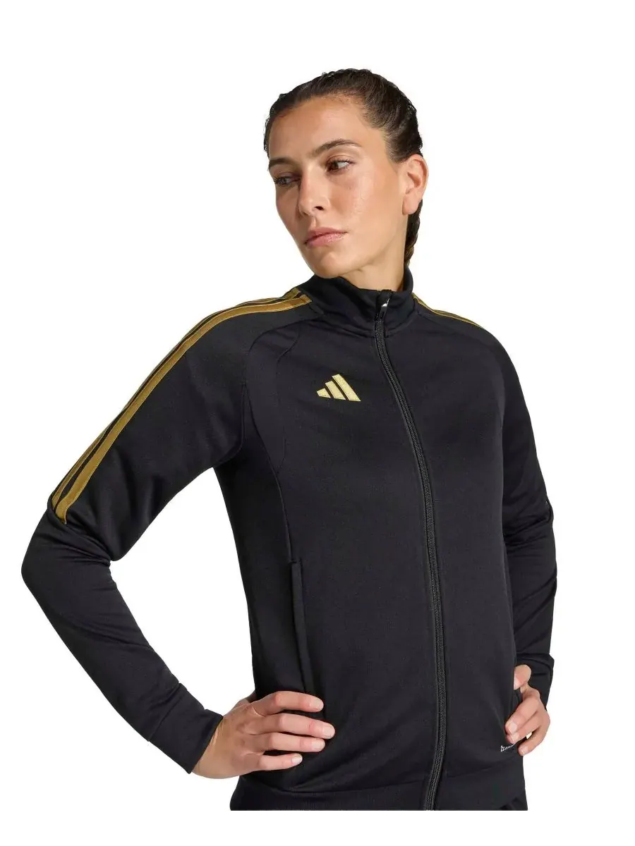 Женская куртка Tiro 26 Adidas — изображение 3 из 5, черный/темный золотистый
