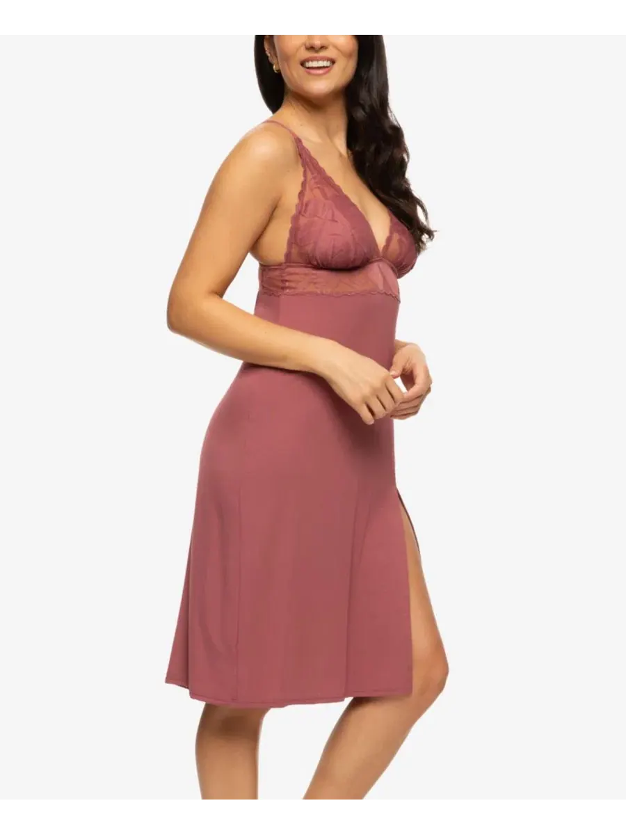 Женская сорочка Annalisa из модала и кружева, модель 870236 Felina, Roan Rouge — изображение 2 из 3