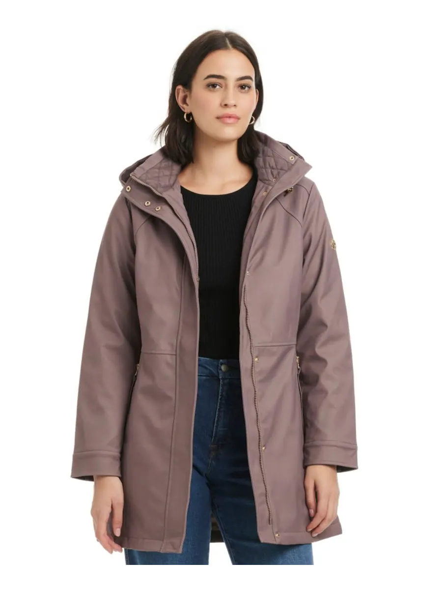 Женское пальто из софтшелла с капюшоном Jones New York — изображение 3 из 7, тауп