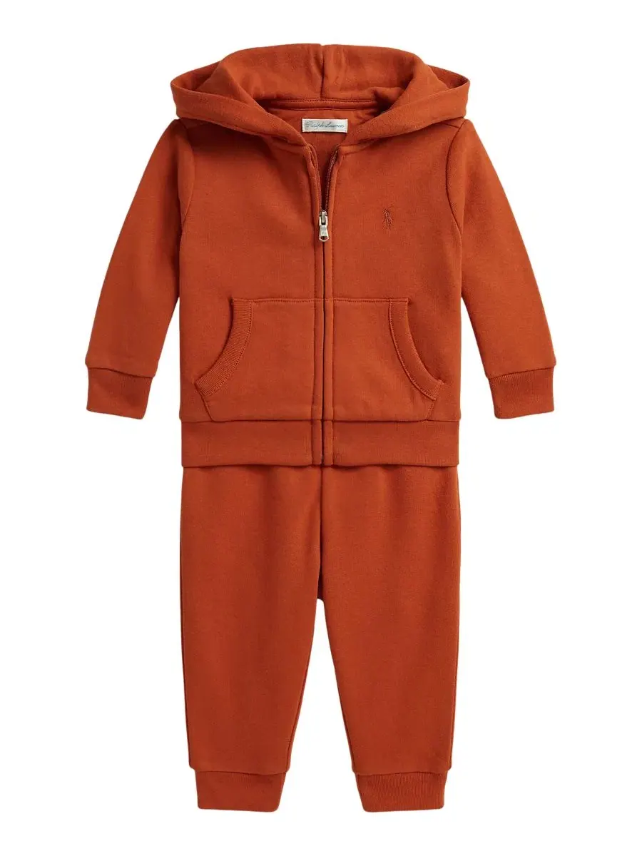 Комплект из худи и брюк с флисом, с капюшоном и длинным рукавом Polo Ralph Lauren, Sweet Potato