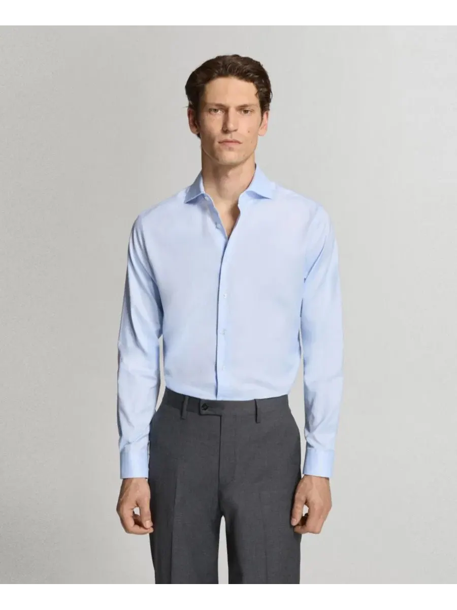 Мужская рубашка из хлопка с длинным рукавом, Slim Fit MANGO