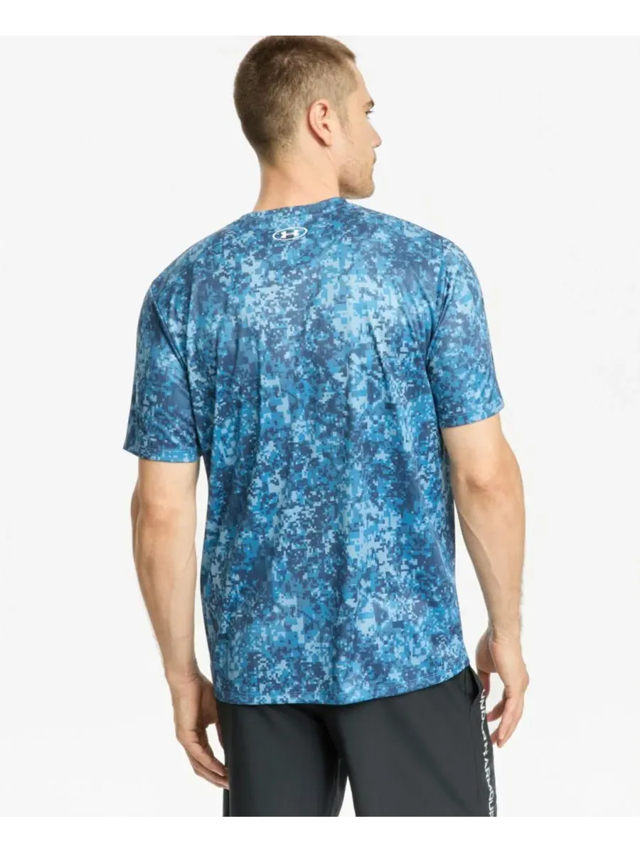 Футболка мужская с принтом Under Armour — изображение 4 из 4, синий/белый
