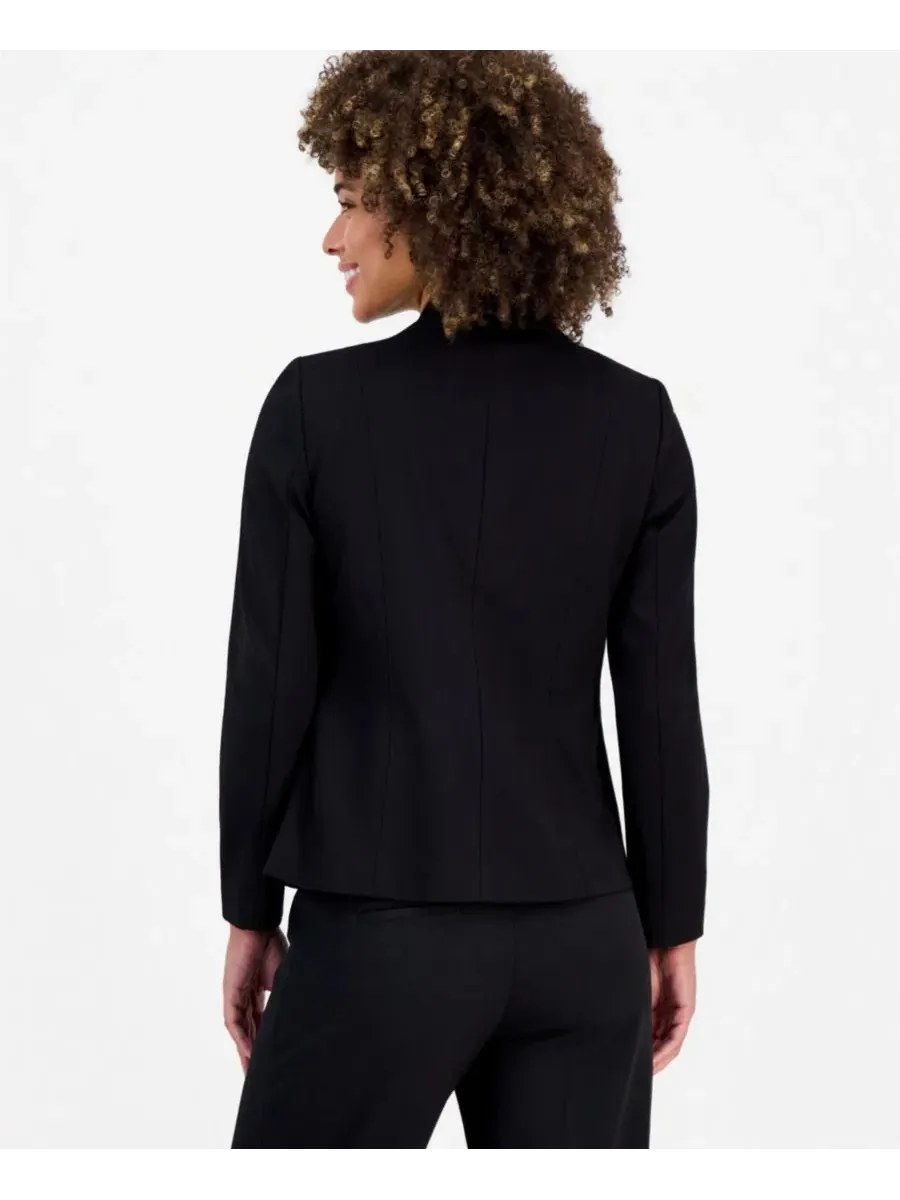 Женский пиджак однобортный с лацканами, модель One-Button Notch Collar Kasper — изображение 4 из 4, черный