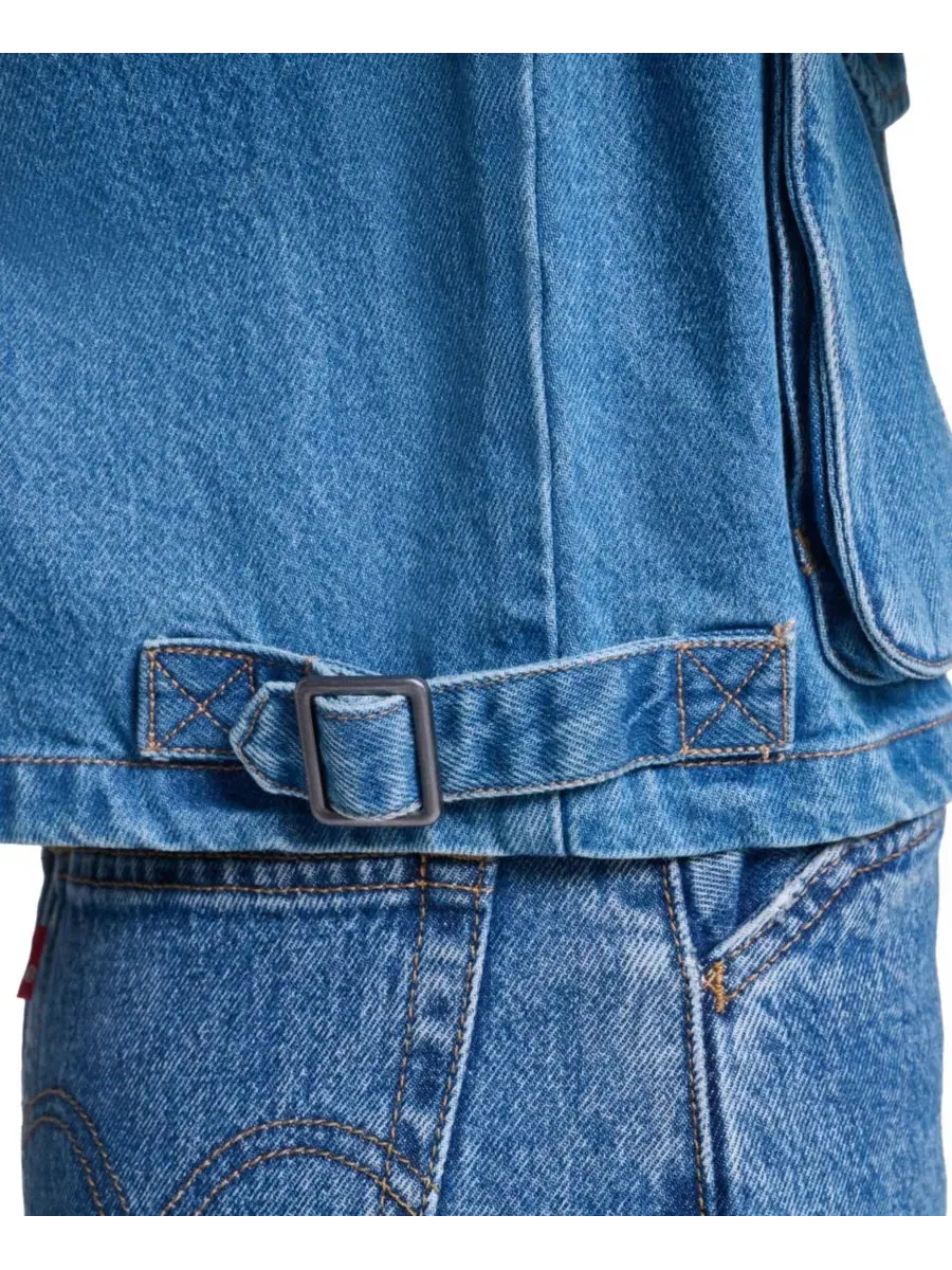 Женская куртка-бомбер из хлопка с воротником из вельвета, модель Barn Jacket Levi's, Med Wash D — изображение 7 из 7
