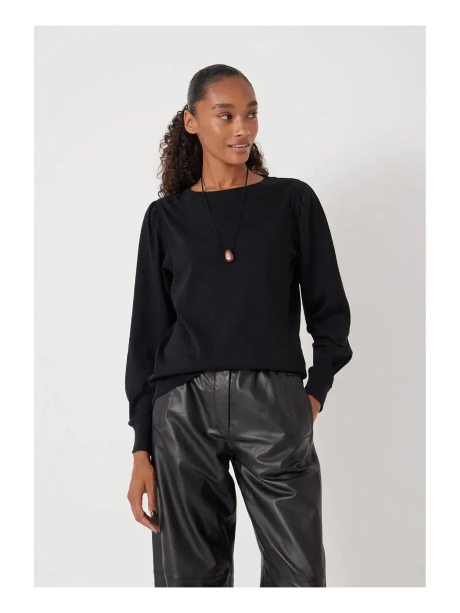 Блуза с объемными рукавами Emily Puff Sleeve Relaxed Top Hush