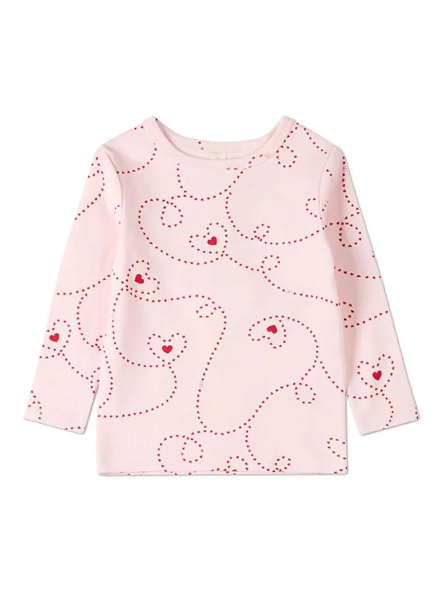 Детская пижама-комплект Entangled Hearts MeMoi — изображение 2 из 3, розовый