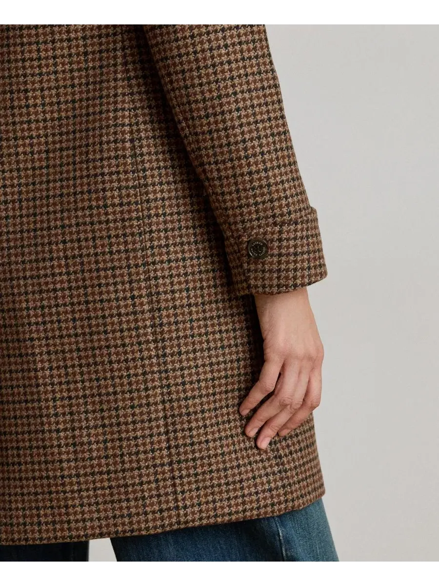 Пальто-редингот из шерстяной смеси Walker Lauren Ralph Lauren, Legacy Check — изображение 4 из 5