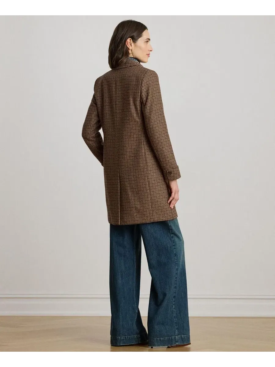 Пальто-редингот из шерстяной смеси Walker Lauren Ralph Lauren, Legacy Check — изображение 5 из 5