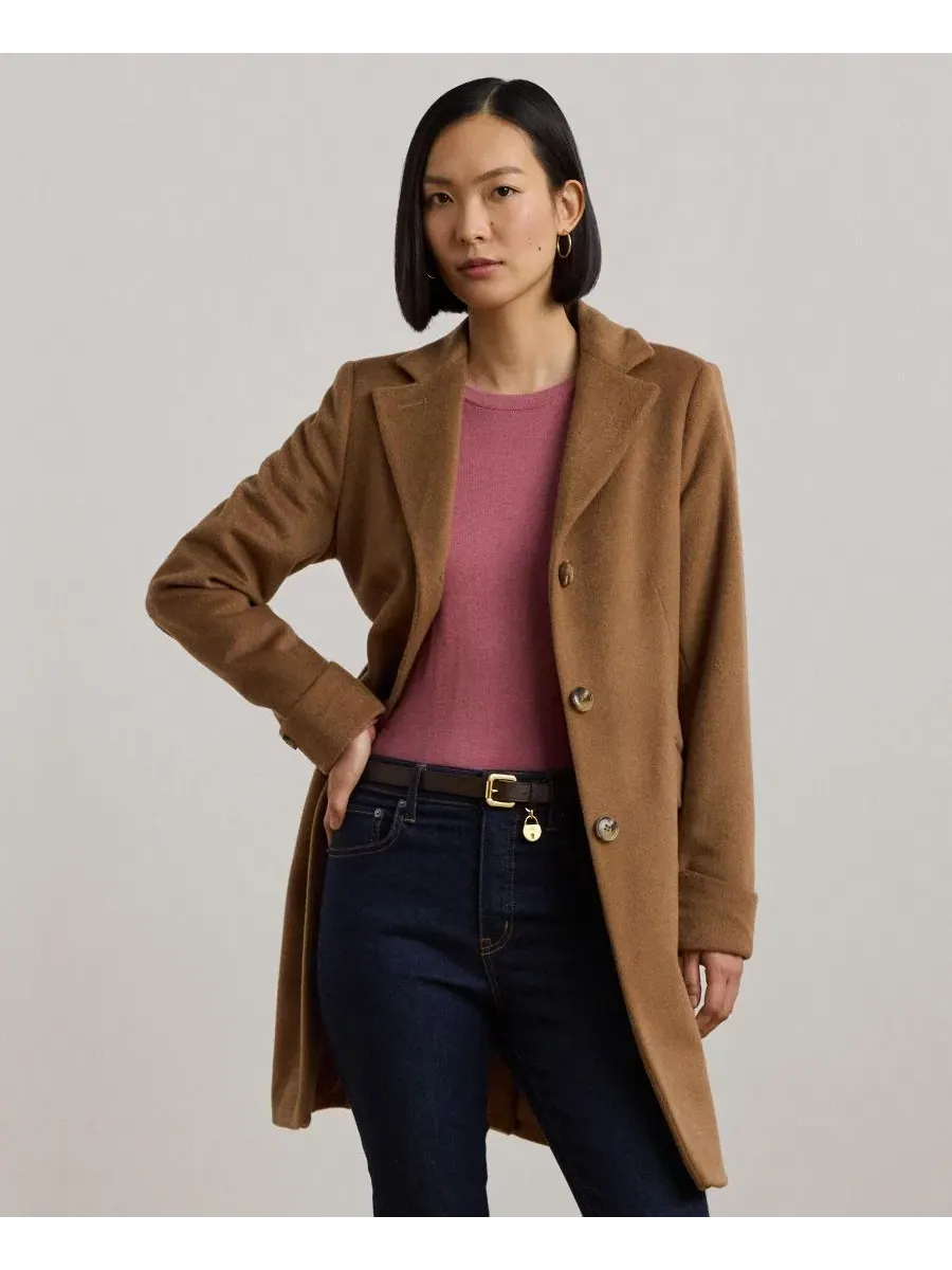 Пальто двубортное шерстяное Walker Lauren Ralph Lauren, New Vicuna