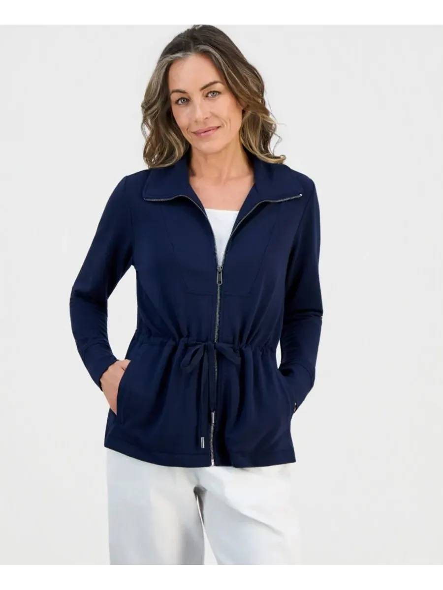 Миниатюрная флисовая куртка LuxLounge из французского махрового трикотажа на молнии Style & Co