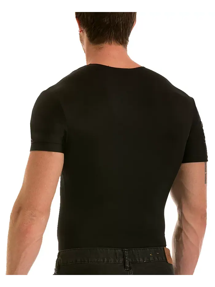 Мужская футболка с коротким рукавом и круглым вырезом Insta Slim Compression, размеры Big & Tall — изображение 3 из 5, черный