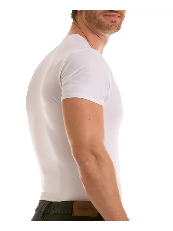 Мужская футболка с коротким рукавом и круглым вырезом Insta Slim Compression, размеры Big & Tall — изображение 2 из 4, белый