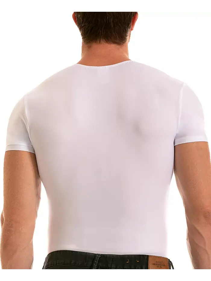 Мужская футболка с коротким рукавом и круглым вырезом Insta Slim Compression, размеры Big & Tall — изображение 3 из 4, белый