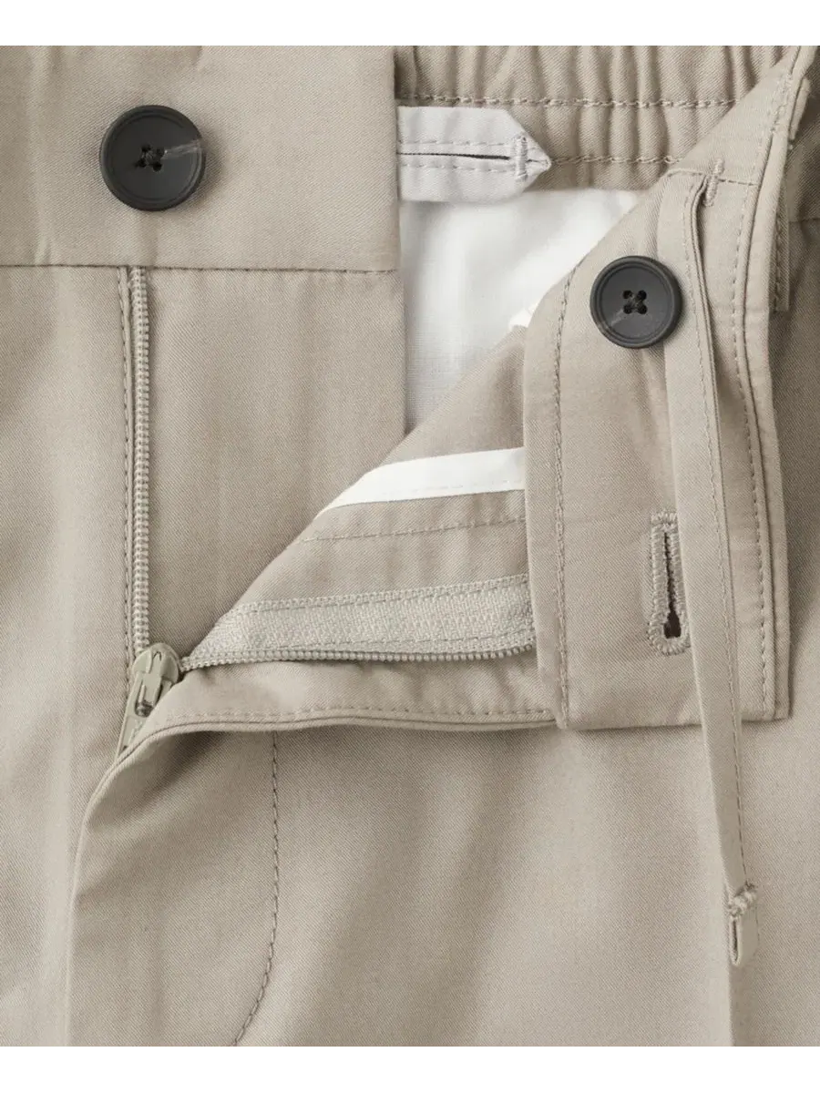 Брюки зауженные укороченные из хлопка и лиоцелла Slim Fit MANGO — изображение 3 из 7, коричневый