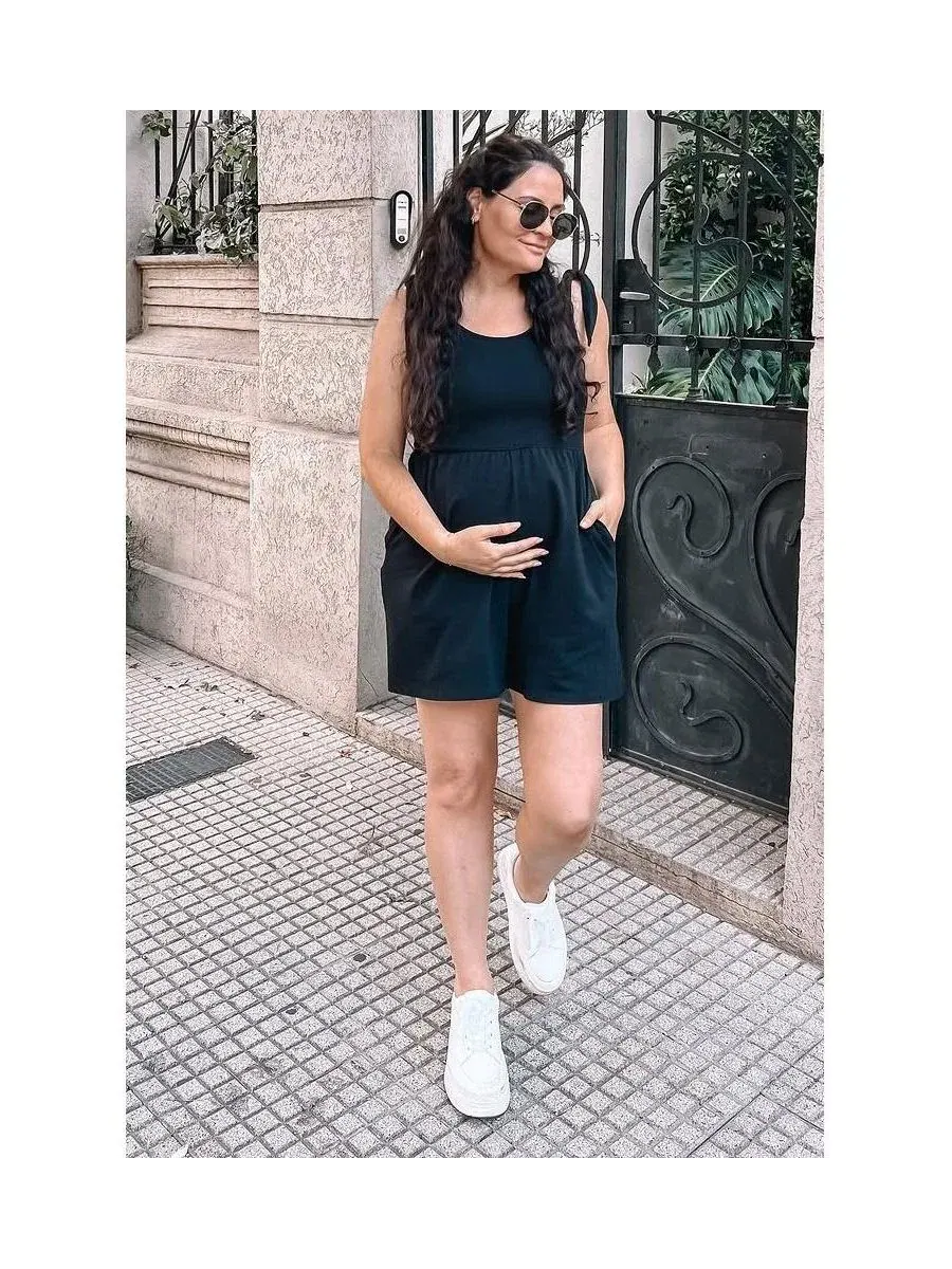 Комбинезон с регулируемыми бретелями, модель Knot Strap Pinkblush — изображение 3 из 7, черный