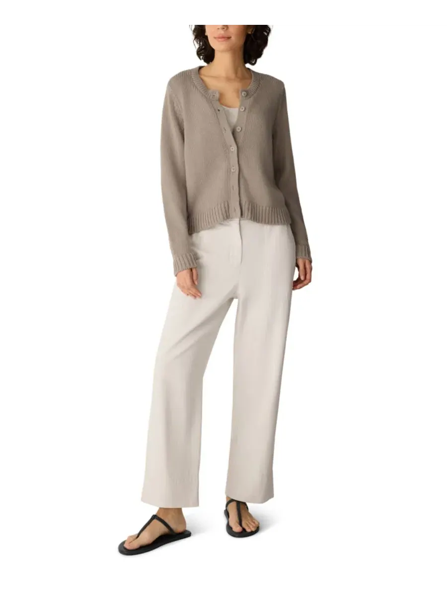 Брюки прямого кроя с манжетами EILEEN FISHER PETITES — изображение 2 из 4, гипс