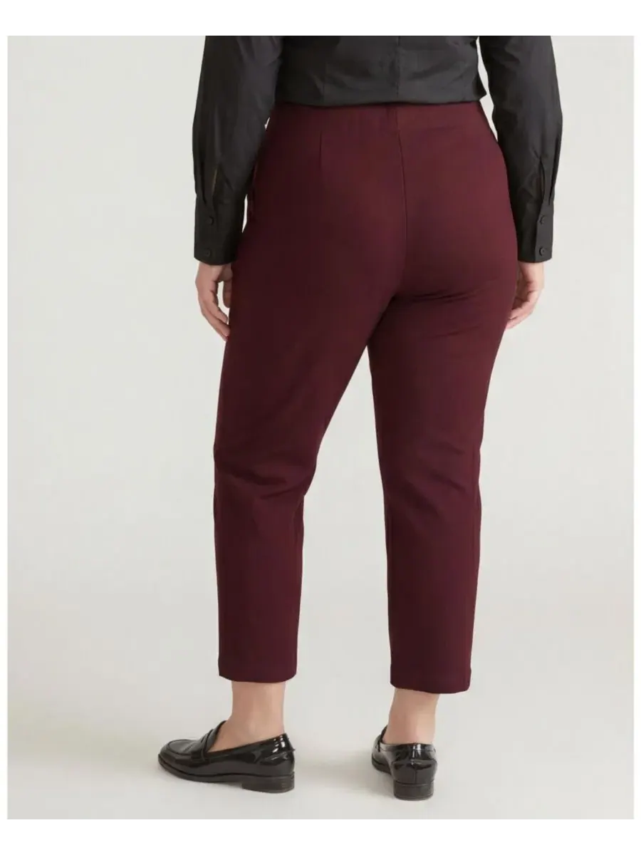 Брюки прямого кроя из понте с невидимыми карманами Smart Signature Ponte Pants Universal Standard — изображение 2 из 4
