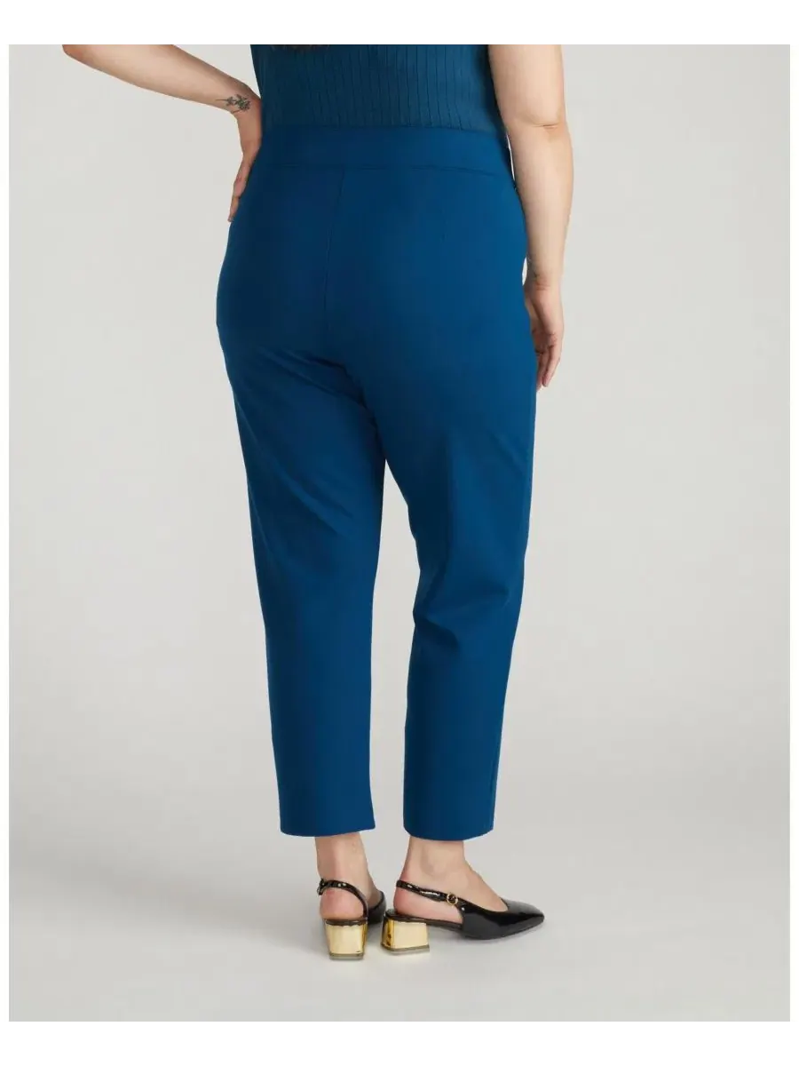 Брюки прямого кроя из понте с высокой посадкой Smart Signature Ponte Pants Universal Standard — изображение 2 из 4, серый