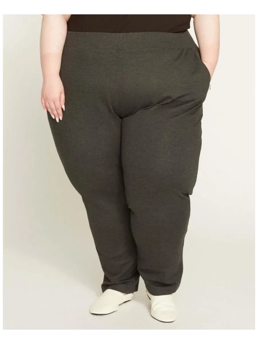 Брюки прямого кроя из понте с невидимыми карманами, Smart Signature Ponte Pants Universal Standard