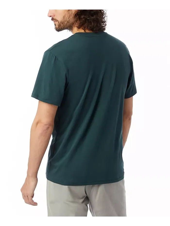 Мужская футболка Crew Alternative Apparel — изображение 3 из 3, глубокий зеленый