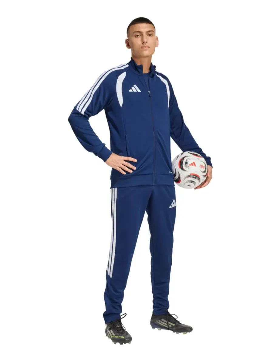 Мужские тренировочные брюки Tiro 26 League со средней посадкой Adidas — изображение 2 из 4, темно-синий/белый