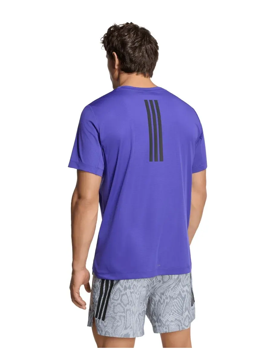 Футболка с коротким рукавом D4T Prime Lift 3-Stripes adidas — изображение 3 из 3, фиолетовый