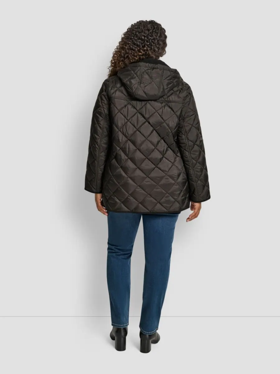 Стеганое пальто с капюшоном больших размеров DKNY, Bitter — изображение 2 из 5