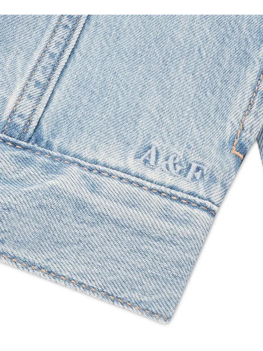 Детская куртка Добби большого размера для девочек 2T-5T Abercrombie Kids — изображение 3 из 4, синий