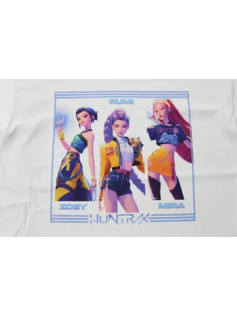 Детская футболка с коротким рукавом "Охотник" белого цвета для мальчиков Kpop Demon Hunters — изображение 5 из 8, белый