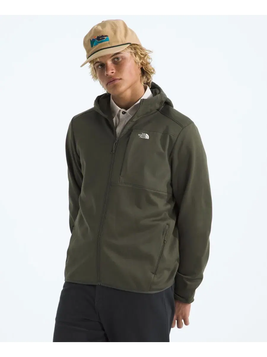 Мужская флисовая куртка-худи на молнии The North Face — изображение 1 из 3, зеленый