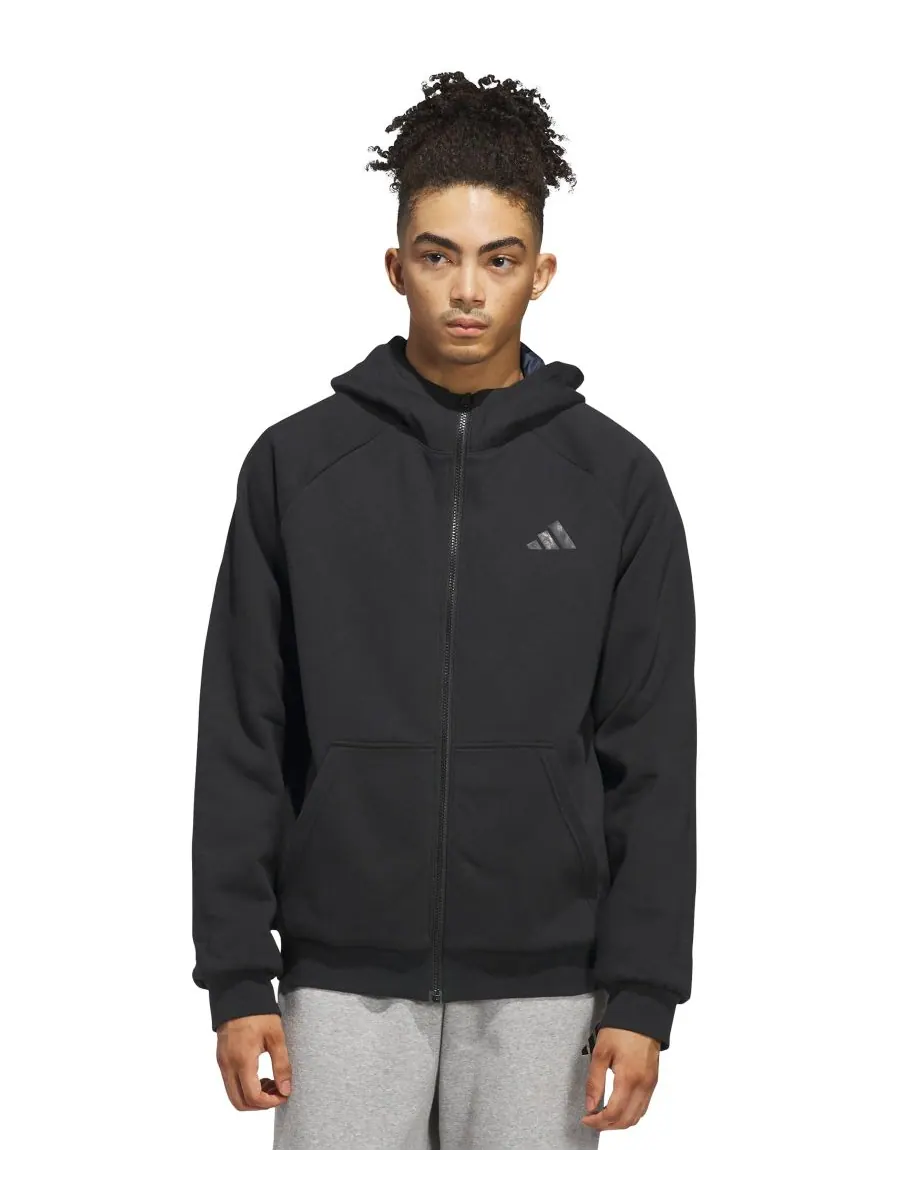 Мужская двусторонняя куртка Balance с капюшоном Adidas — изображение 2 из 4, черный