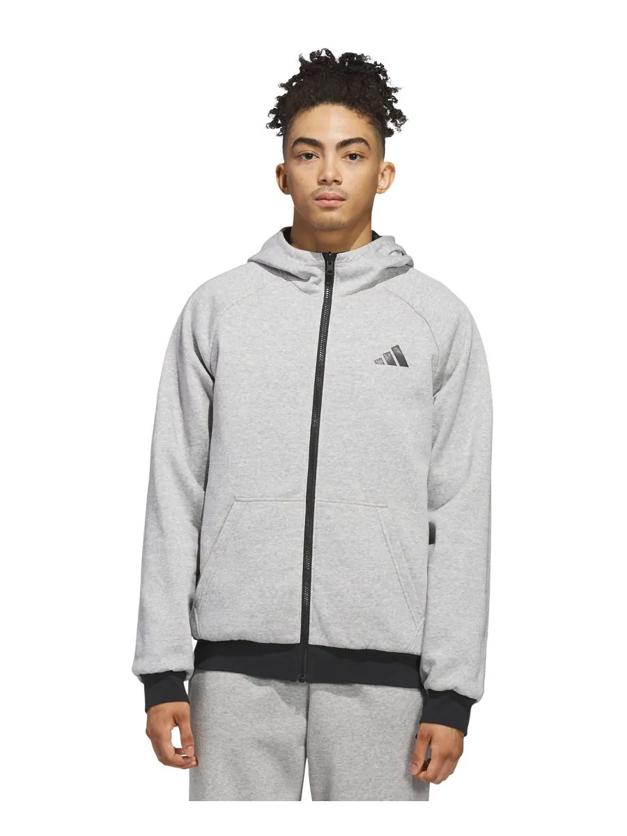 Мужская двусторонняя куртка Balance с капюшоном Adidas — изображение 2 из 4, черный/белый