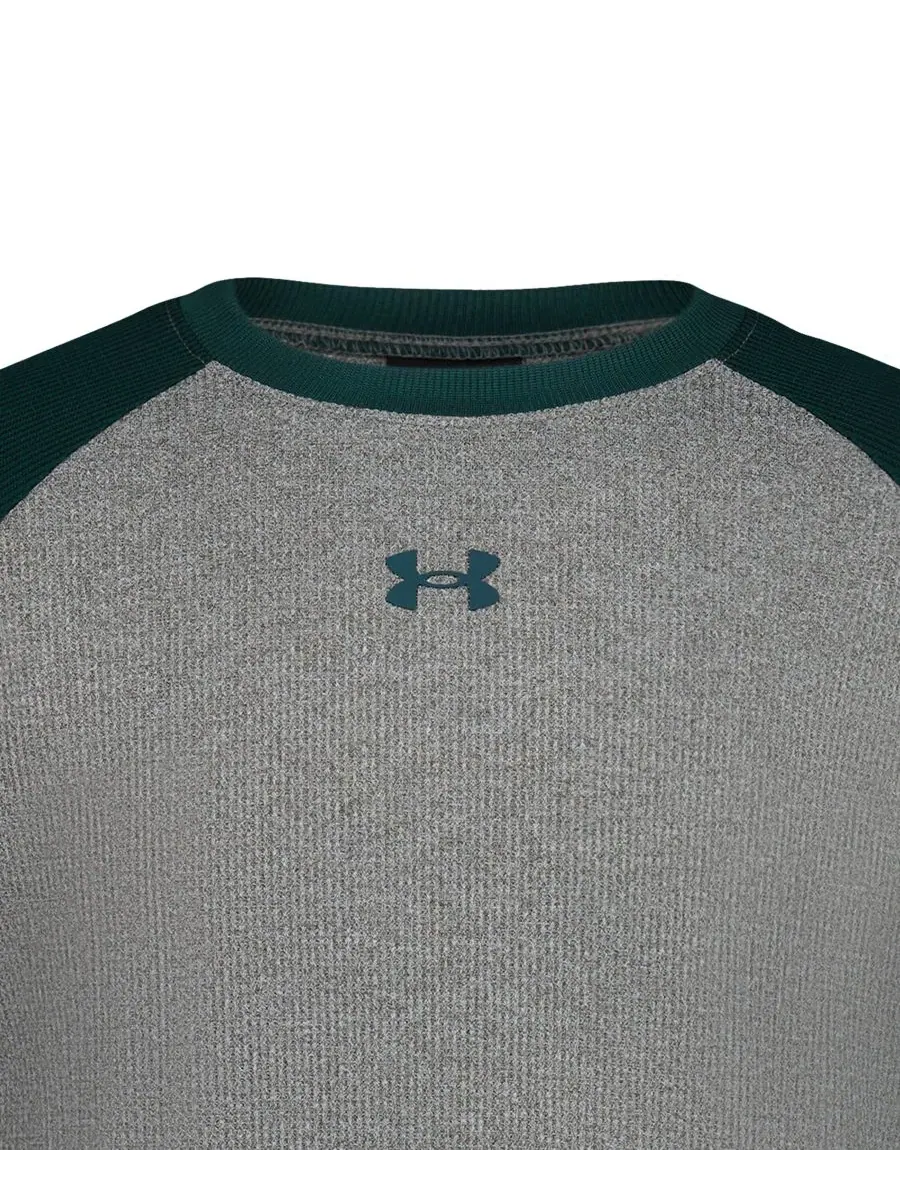 Футболка спортивная с регланом и длинным рукавом Under Armour — изображение 4 из 5, зеленый