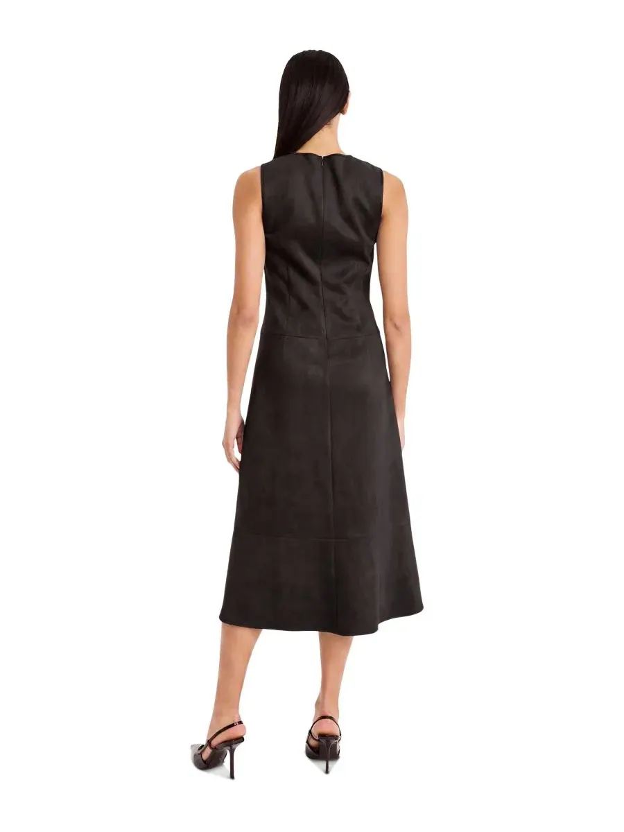 Платье-трапеция без рукавов A-Line Sleeveless Midi Dress Donna Morgan — изображение 2 из 3, черный