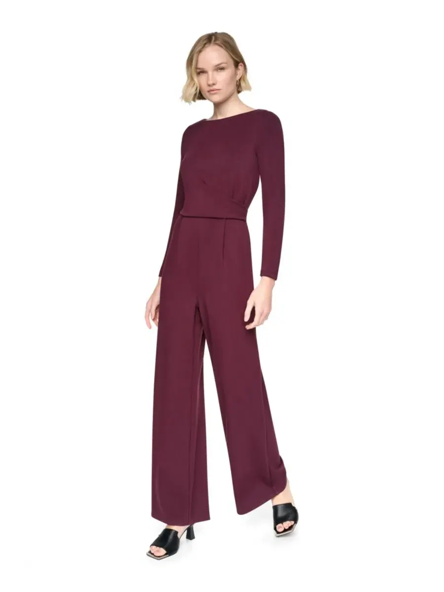 Комбинезон с длинным рукавом и боковой драпировкой, модель Boat-Neck Long-Sleeve Side-Ruched DKNY