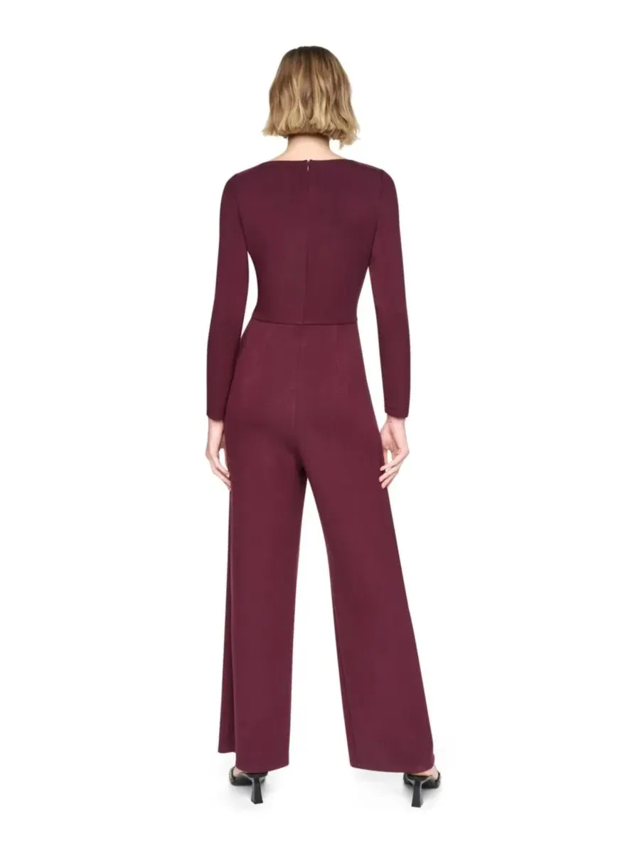 Комбинезон с длинным рукавом и боковой драпировкой, модель Boat-Neck Long-Sleeve Side-Ruched DKNY — изображение 5 из 5