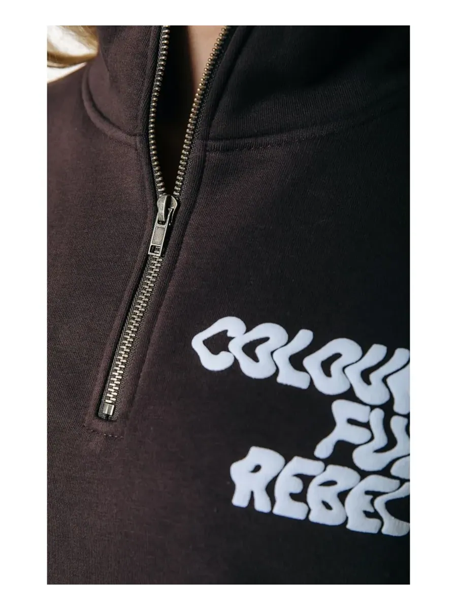 Женская толстовка Uni Logo Wave на молнии Colourful Rebel — изображение 3 из 3, коричневый