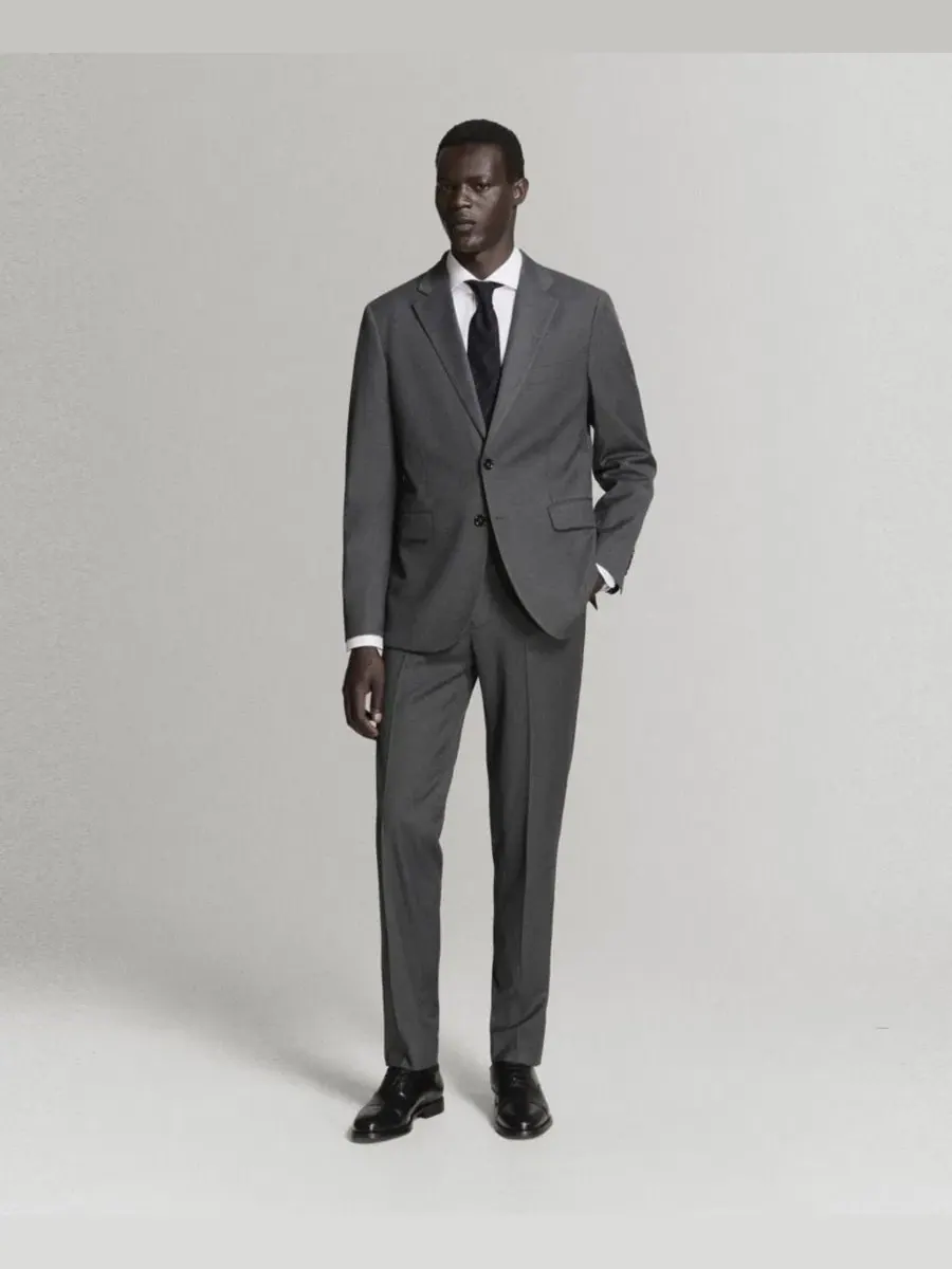 Рубашка классическая с длинным рукавом Slim Fit MANGO — изображение 7 из 7, белый