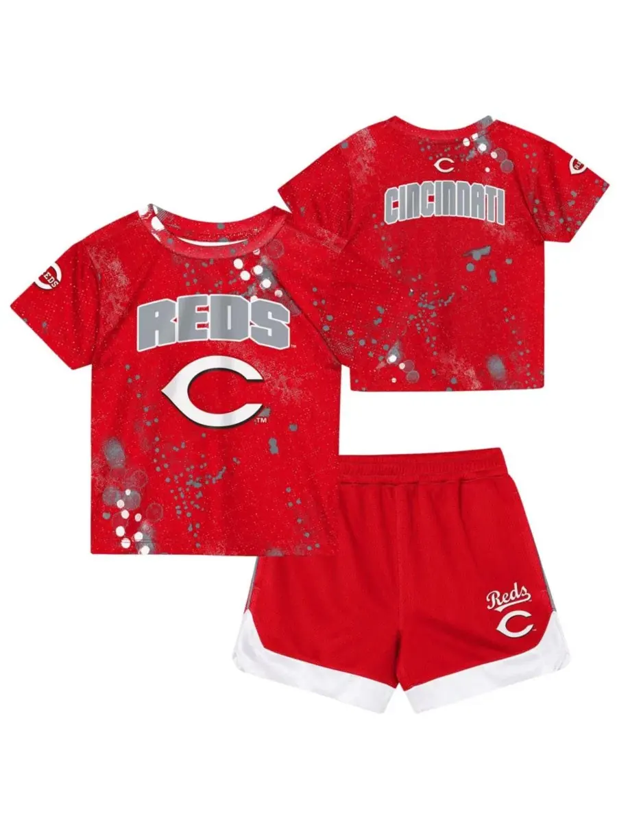 Комплект футболки и шорт с принтом Cincinnati Reds Pinch Hitter Outerstuff