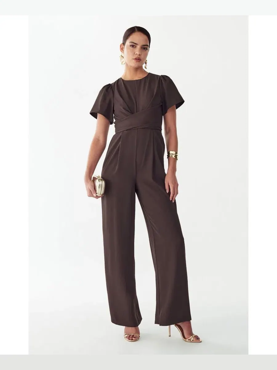 Комбинезон с широкими штанинами Mahra Jumpsuit ST MRLO — изображение 1 из 6, шоколад