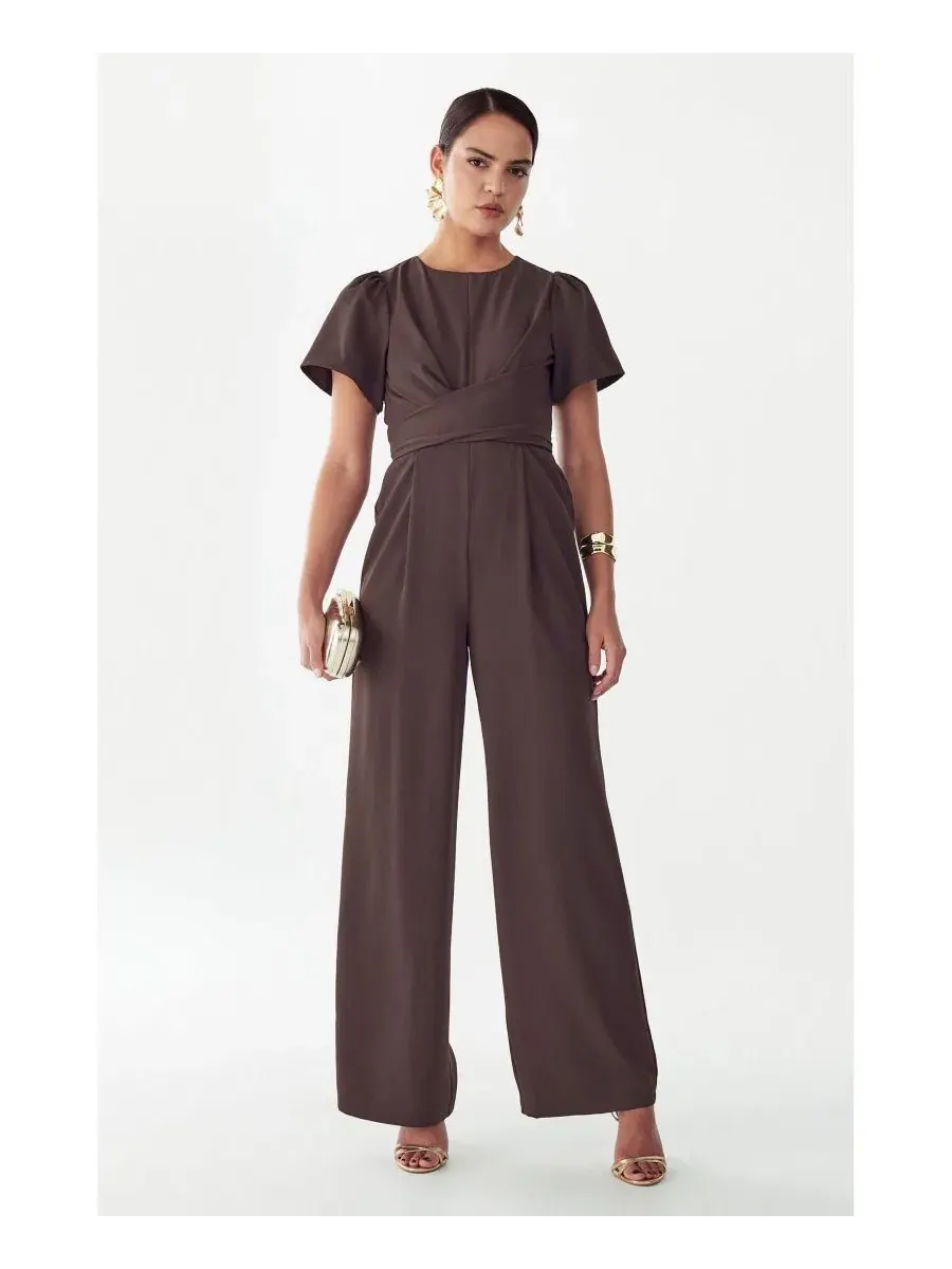 Комбинезон с широкими штанинами Mahra Jumpsuit ST MRLO — изображение 2 из 6, шоколад